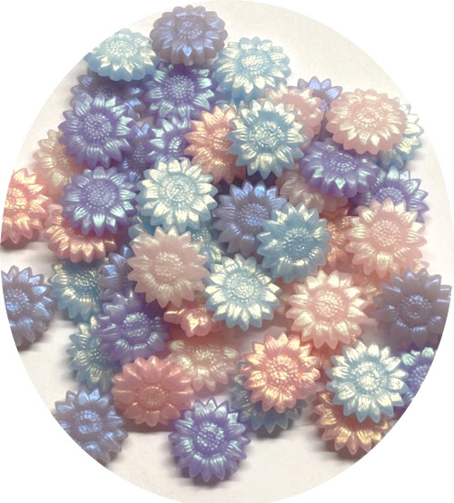 Iridescent Sealing Wax Bead Mix (pinks, blues, lavenders) approx 325 beads, 3 oz