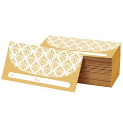 XXINMOH 100 Pack Gold Money Envelopes for Cash Gifts (7×3 Inch), 7×3 inches