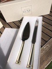 Wedding Cake Knife And Server Set -Reed & Barton Luxe Collection