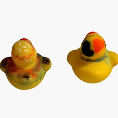 Mini Rubber Ducky Hipster Couple Pair Duckies Lot 2