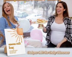 Mom-osa Bar Baby Shower Game Sign-8×11 Inches, Here Comes The Sun Wooden Ga