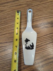 Vintage Decorative Porcelain Cake Server Cutter Holiday Wedding Birthday Etc.