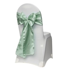 YCC Linens – Satin Chair Sashes Ribbon Bow Wedding Banquet Decor (Pack of 10)