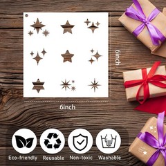 AFRITEE Reusable Star Stencils for Painting – 15 Pcs Large Star Stencils Suit…