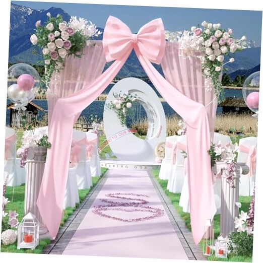 Giant Bow Decoration,78×18 Inch Big Bows Giant Ribbon Tie for Satin Pink