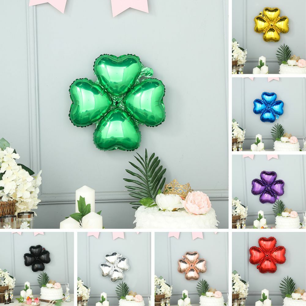 15-Inch wide Clover Mylar Foil Balloons Party Wedding Decorations Supplies
