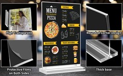 Acrylic Sign Holder, Sign Holders Vertical, Double Sided Display Clear