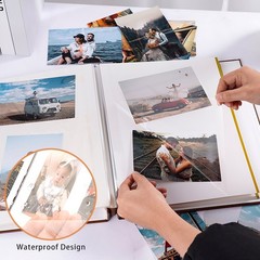 Large Self Adhesive Photo Album Leather Scrapbook Picture Album Christmas Gift
