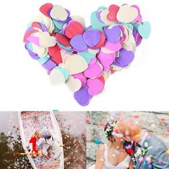 DECORA 1 Inch Multicolor Hearts Paper Confetti for Wedding 1.2 inch, Heart