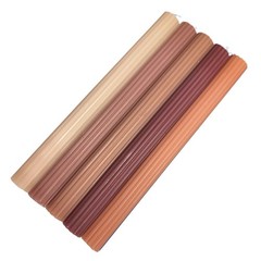 ASSORTED NATURAL 5 Ribbed Design 9″ Unscented Premium Wax Taper CANDLES Party