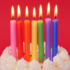 Viyffo 40 Pack Taper Chime Candles, 4 Inch Mini 4″40pcs-Assorted Color