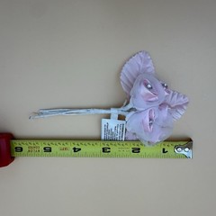 Amscan Satin Sheer Five Flowers With Rhinestones Mini Picks Light Pink