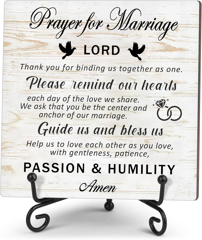 Prayer for Marriage Wedding Sign Marriage Blessing Gifts for Wedding Couples Val