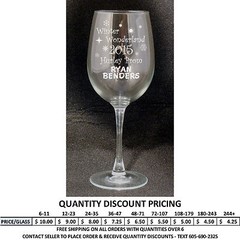 Personalized 16oz Wine Glass Prom Wine Glasses Custom Engraved Dance Formal