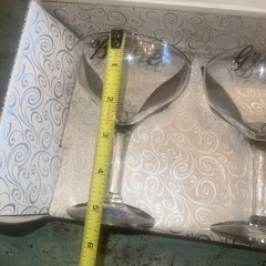 Vintage Bride And Groom Glass Wear