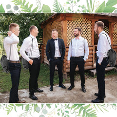 Eccliy 12 Pieces Groomsman Gift Bags for Wedding Include 1 Best Man and 11 Groom
