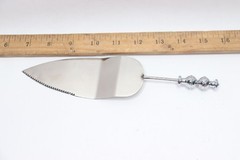 Decorative Cake Knife with Serrated Edge Chrome