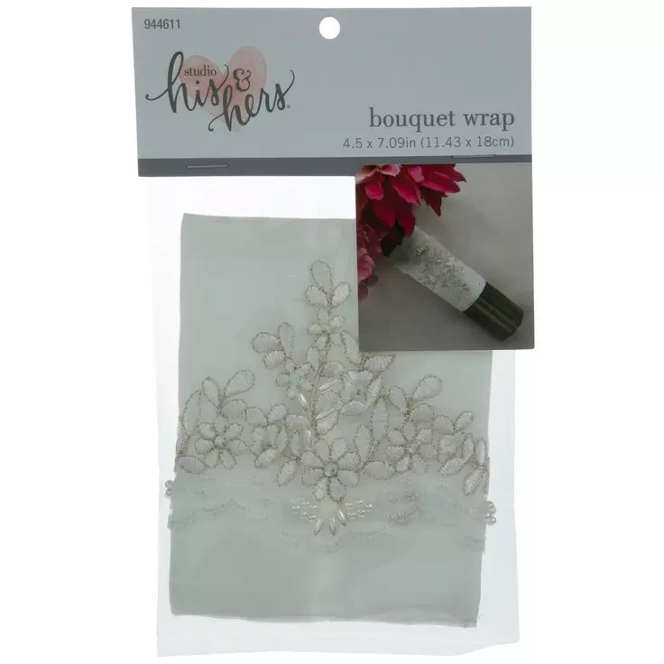 DIY Wedding Bouquet Wraps – WHITE / CREAM / BURLAP & LACE -Floral Wraps YOU PICK