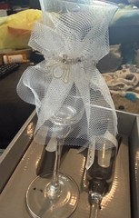 Studio His & Hers Bride & Groom Wedding Toasting Glasses Set of 2, 2.75 oz