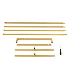 7 ft GOLD Rectangular Metal Floral Display Frame Wedding BACKDROP STAND Party