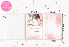 Birthday Party Invitation Cards for Kids, Shhh It’s A Surprise Party Invites,…