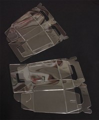 50~ 3-1/2×2-3/8×3-3/4″ Clear PET Plastic Chinese Take Out Party Favor Box Boxes
