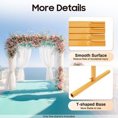 Wedding Arch Backdrop Metal Stand Square Flower Rack Frame Garden Party Decor US