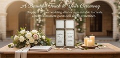 A Cord of Three Strands Wedding Ceremony Sign Elegant Trinity Braid Cross for…