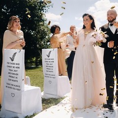 Yousoontic Memorial Wedding Chair Sign for Ceremony Wedding Memorial Sign 14 …
