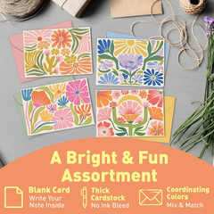Sweetzer & Orange Desert Gardens Blank Notecards – Set of 36 3.5×5” Note Cards w
