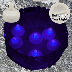 NEW 12 Purple Led Floating Candle Floral Tea Light for Wedding Centerpiece Decor
