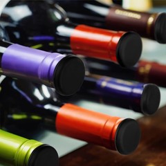Yookeer 8 Pcs Wine Stoppers Silicone Beer Bottle Sealer Glass Black