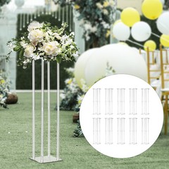 10 Pcs Floor Flower Stand Acrylic Column Flower Vases Flower Arrangement Decor