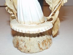 1959 Incredible Vintage 1950’s Wedding Cake Topper Silk Flower Bell Top