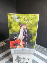 A Kiss and We’re Off Funny Couple Wedding Cake Topper GUC Boxed Figure