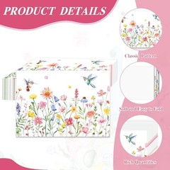 50 Pcs Flower Paper Placemats, 11×16 Inch Summer Floral Bird flower bird