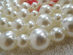 2 X 6 foot PEARL GARLAND ~ white bead string strand decor wedding 2x 72″