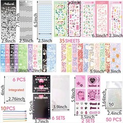 6 Kpop Photocard Holder Keychain Toploaders,6 Wrapped Gift Sets，50 Hologr