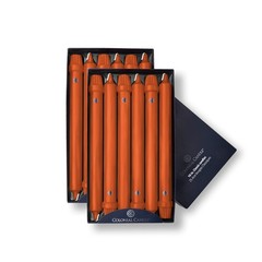 Colonial Candle Unscented Taper Candle, Classic Collection, 10 In, Pumpkin