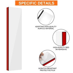 FaitAtten 2-Pack Frameless Monitor Sticky Note 2Pcs 11.8» Clear, Clear