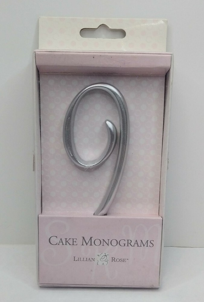 NIB Lillian Rose Cake Topper Monogram «9», 5.5 inches
