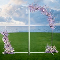 Set of 2 Metal Arch Backdrop Stand Wedding &Ceremony Arch Background Stand Decor