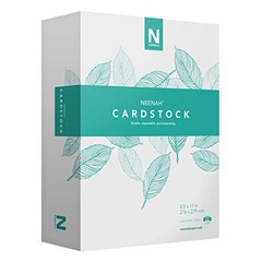 Neenah Cardstock, Mediumweight, 365 Sheets, 90 1 Ream, White 90lb Index
