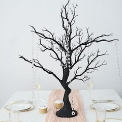 34″ Black MANZANITA TREE with Garlands Wedding Party CENTERPIECES