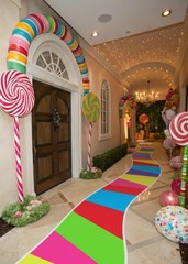 118 x 39 Inches Candy Party Decorations Colorful Polyester Carpet Aisle Runne…