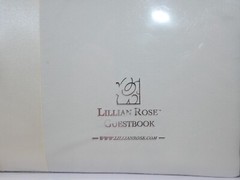 Lillian Rose Ivory Guest Book With Pen Set Gold Tone Rhinestone Detail