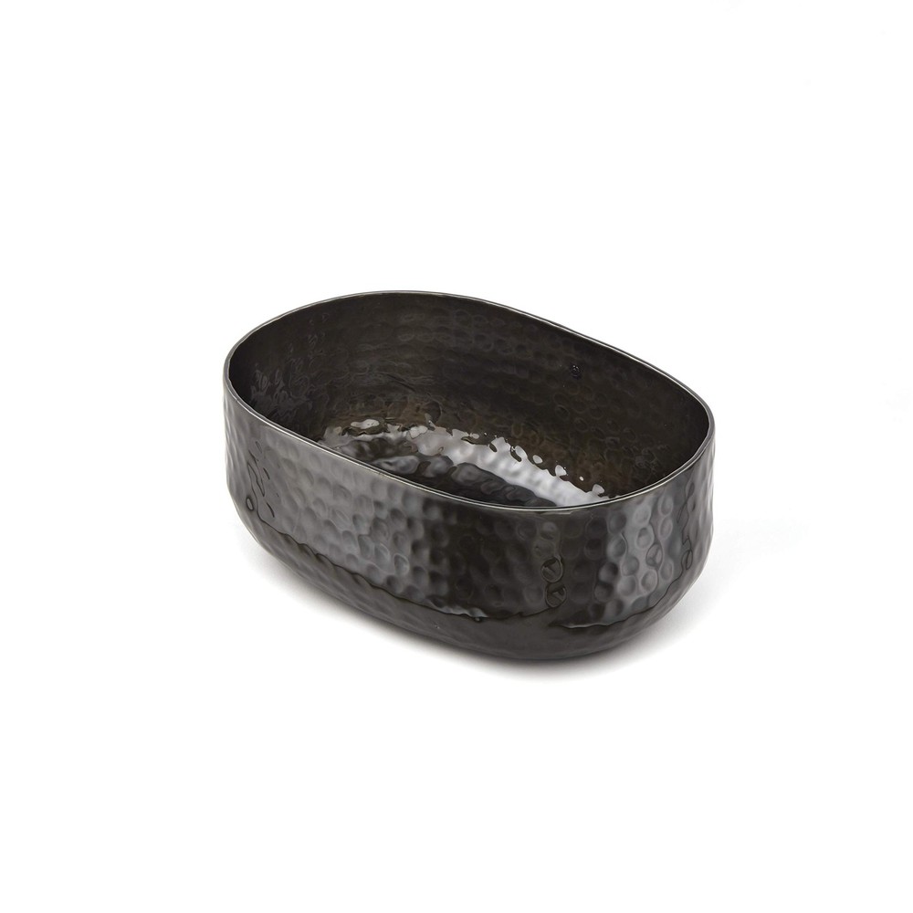 American Metalcraft Abhb46 Hammered Aluminum Entre Basket Oval Black 25-Ounces