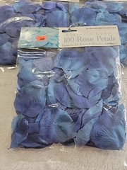 NOS Darice Victoria Lynn Rose Petals Royal Blue 100 Per Pkg Qty 3pkgs/300