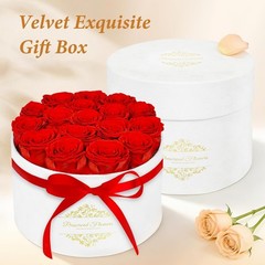 17 Forever Flowers Luxury Suede Box Preserved Roses Gift for Valentines Day US