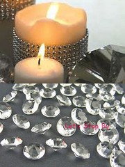 2000pcs Diamond Table Confetti + 24 row x 1 yard Rhinestone Ribbon Wrap Wedding